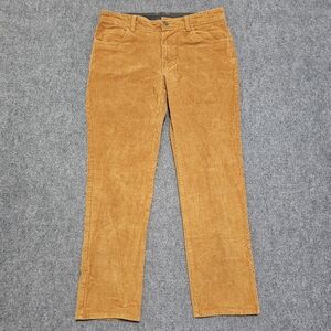 Columbia Straight Fit Corduroy Pants Mens Yellow Ocre Stretch 34x39 Outdoor Fall